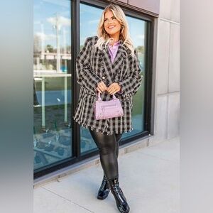 Merit Plaid Tweed Blazer